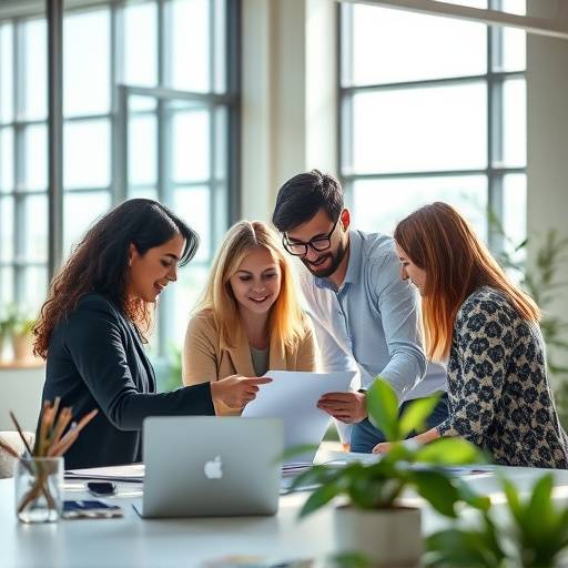 Fotografía del equipo de Academia Digital InnovaTech trabajando en un proyecto colaborativo